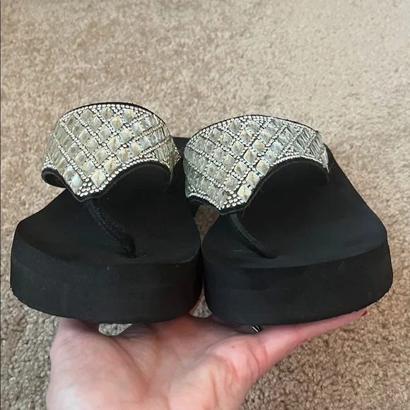 Yellow Box Bling Platform Sandals - Picture 4 of 8